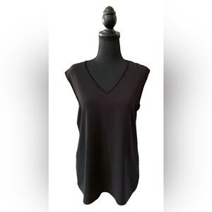 Vince Camuto: Black V Neck Blouse